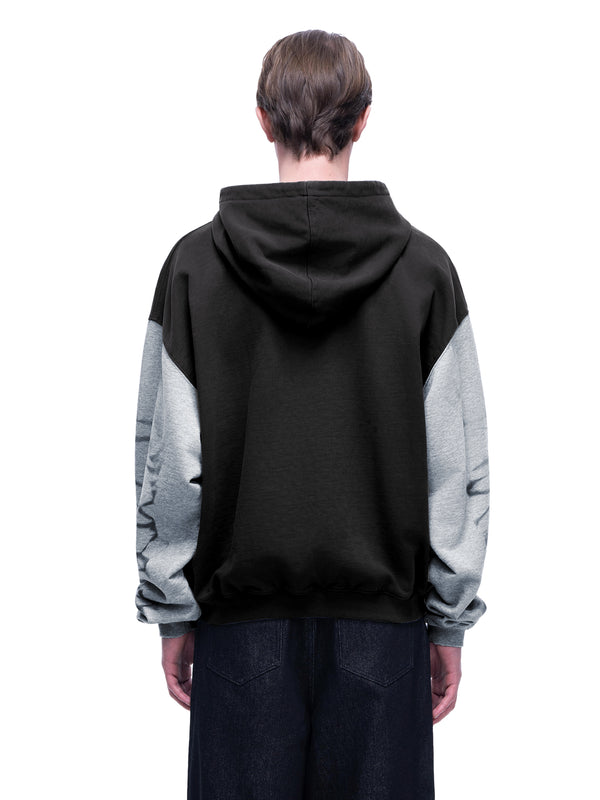 LUMINOUS DAWN WASHED PRINTED DESTROYED HOODIE