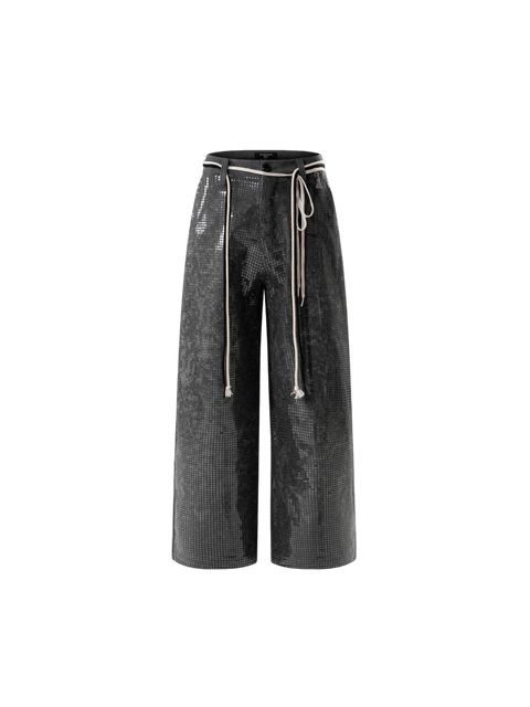 TBHNP Disciple sequin wide-leg work pants — men's streetwear pants