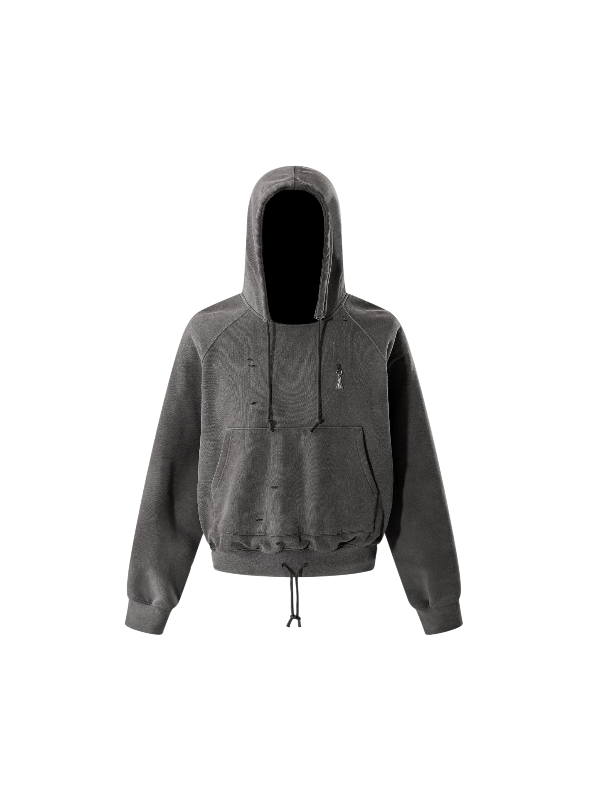 TBHNP Disciple distressed stained pullover hoodie, grey — men's streetwear hoodie