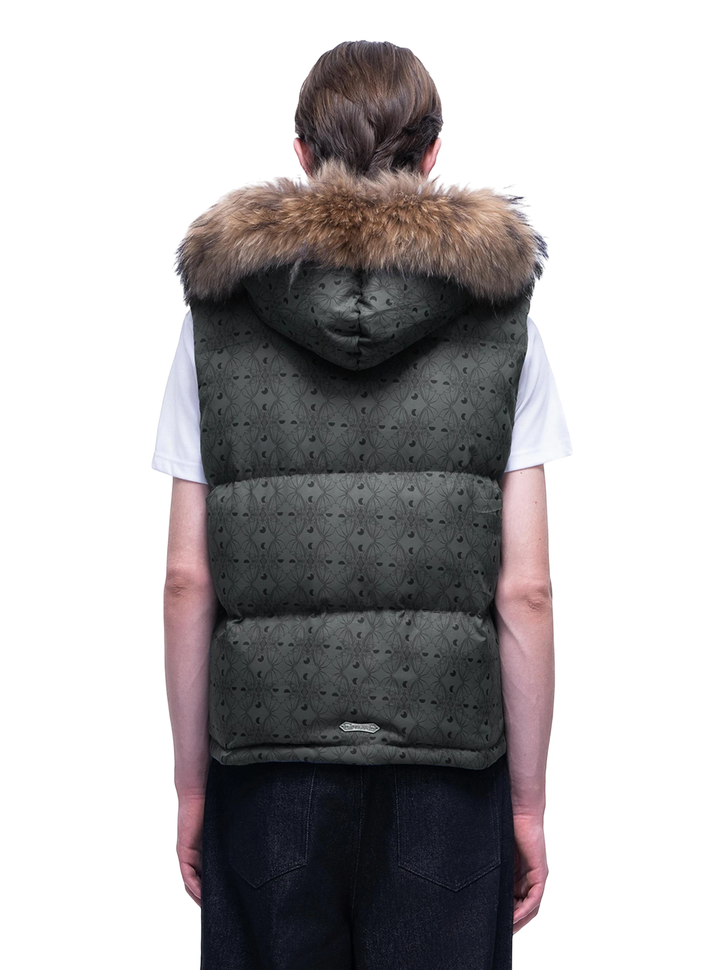 LUMINOUS DAWN BAT PATTERN DOWN PUFFER VEST
