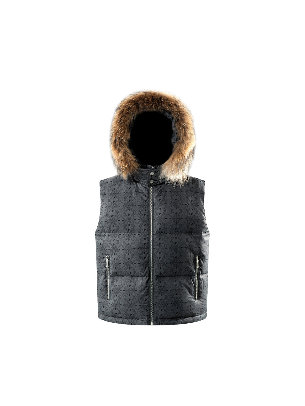 LUMINOUS DAWN BAT PATTERN DOWN VEST