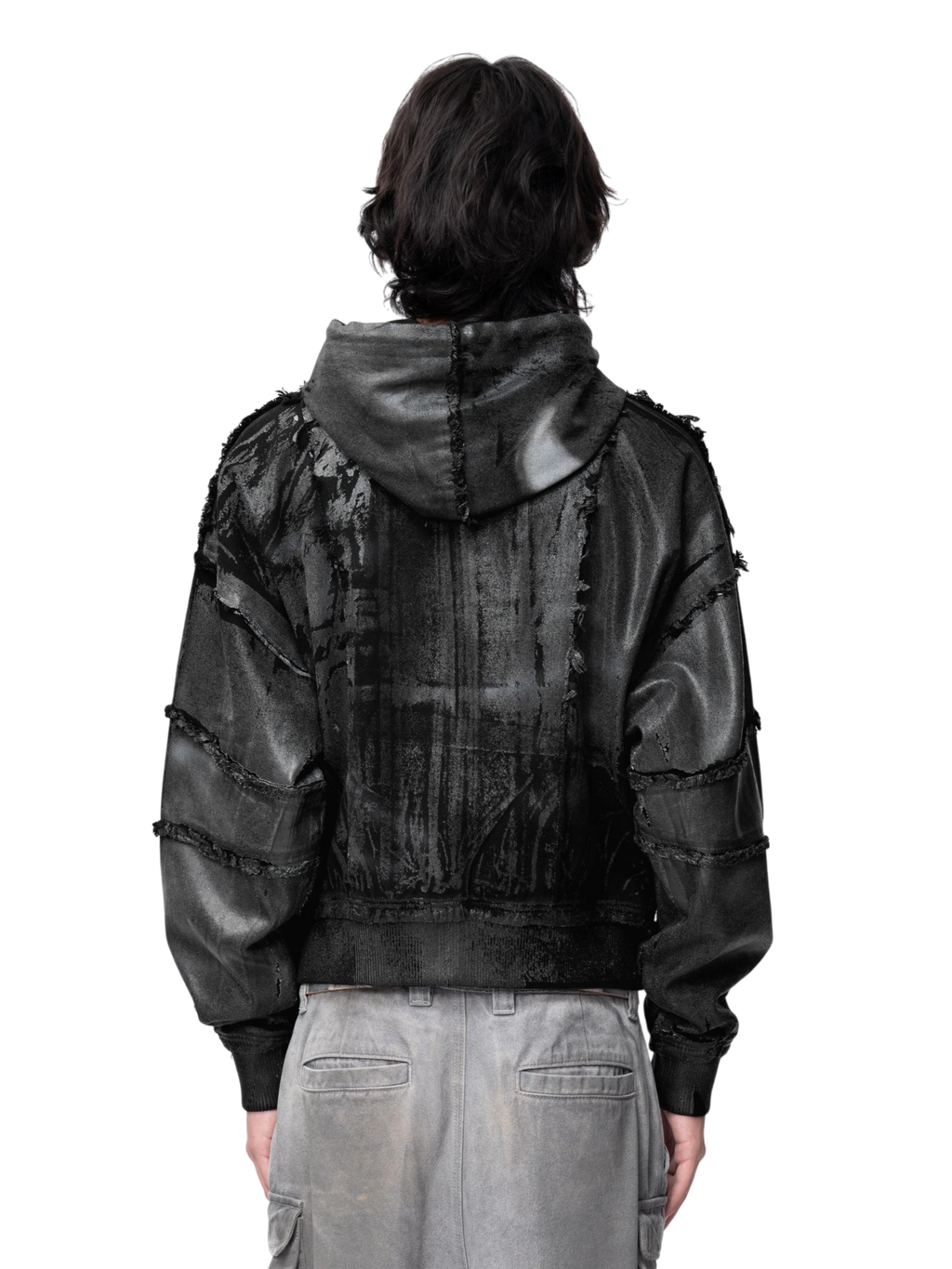 TBHNP Disciple Double Saints hooded zip jacket, black — men's streetwear jacket