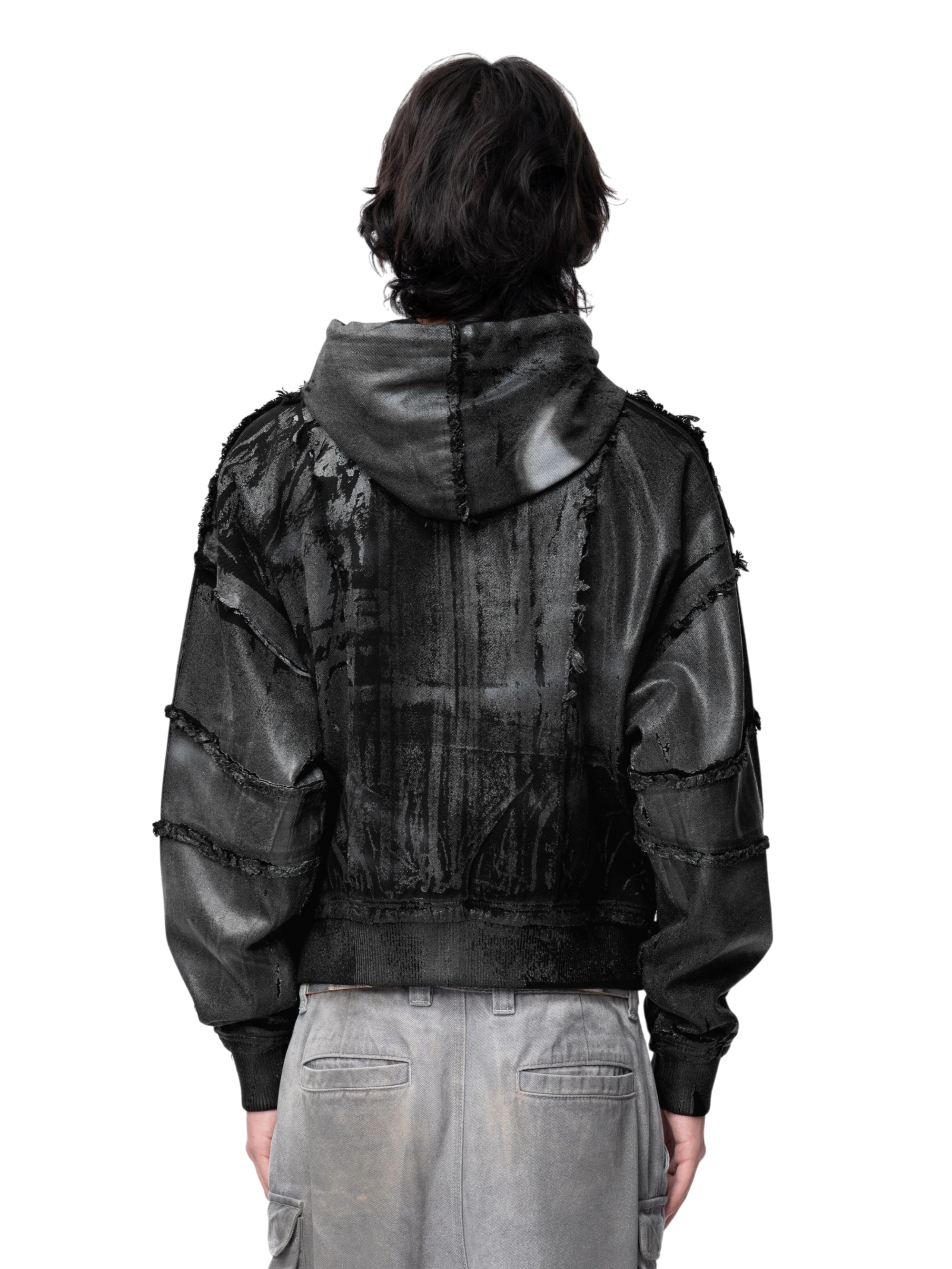 TBHNP Disciple Double Saints hooded zip jacket, black — men's streetwear jacket