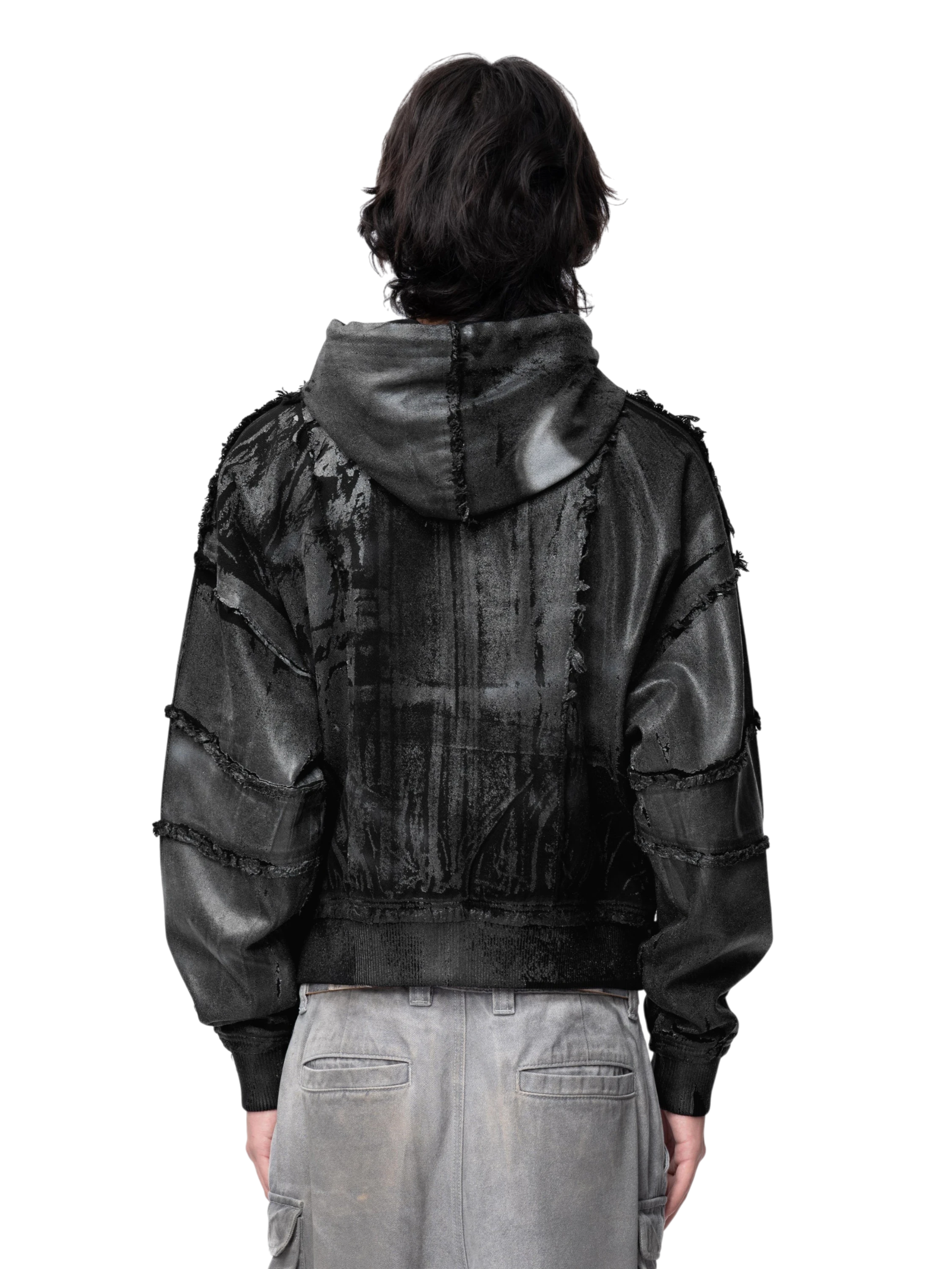 TBHNP Disciple Double Saints hooded zip jacket, black — men's streetwear jacket