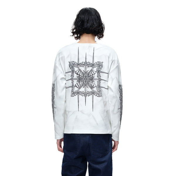 LUMINOUS DAWN WAFFLE-KNIT L-S TEE