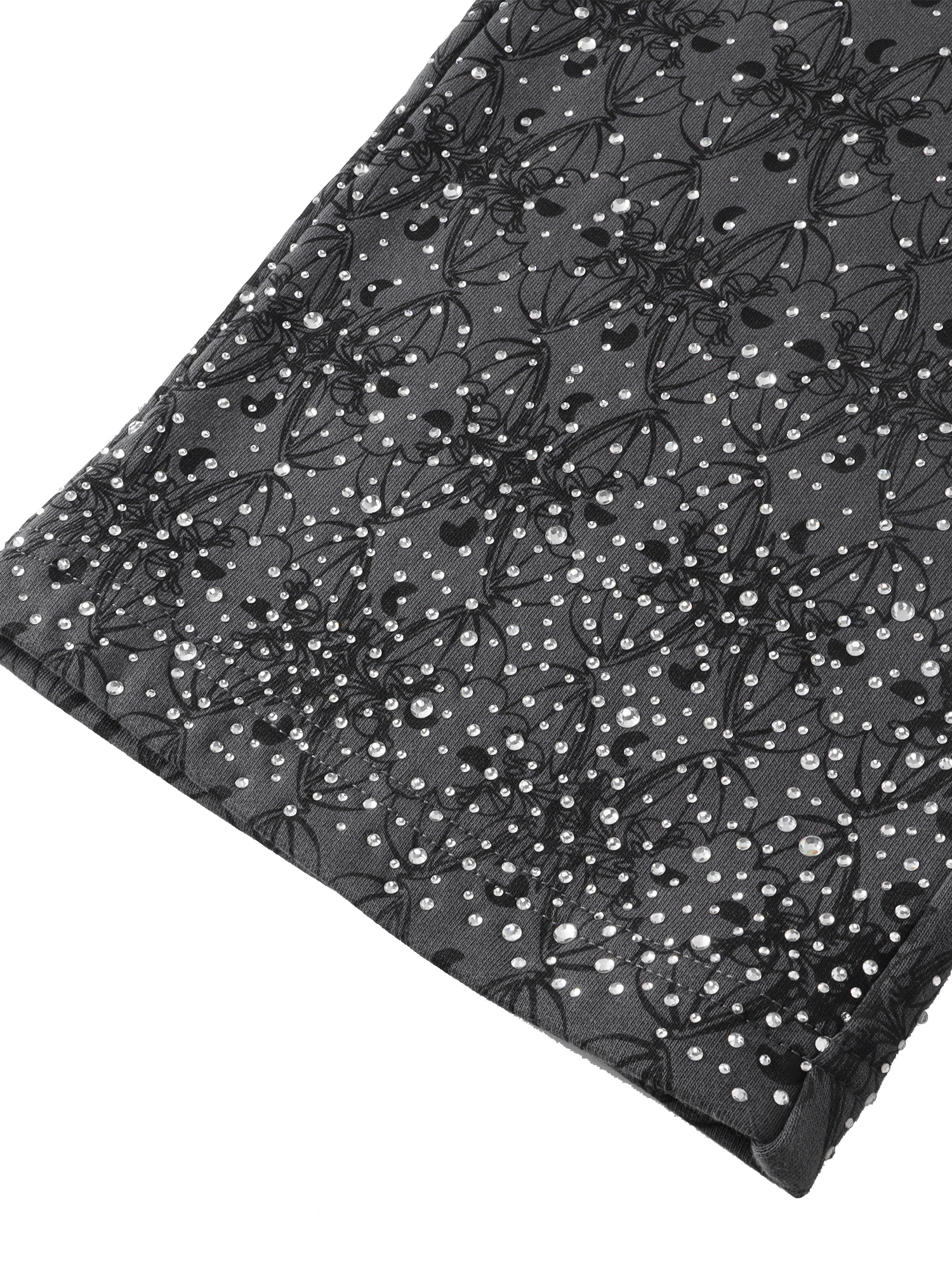 LUMINOUS DAWN DARK PATTERN RHINESTONE PANTS