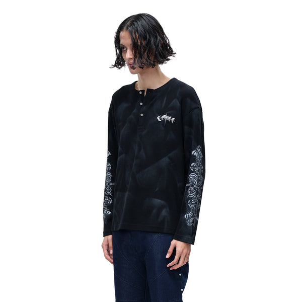 LUMINOUS DAWN WAFFLE-KNIT L-S TEE