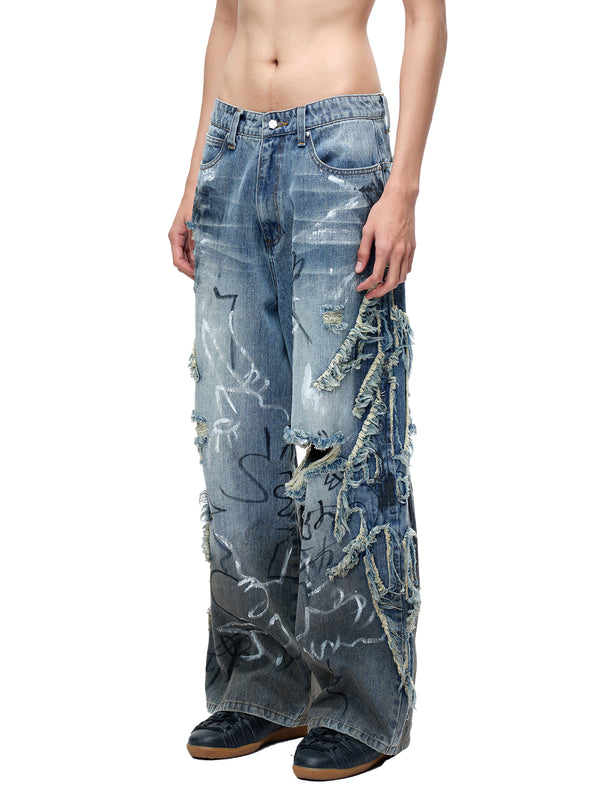 LUMINOUS DAWN GRAFFITI JEANS