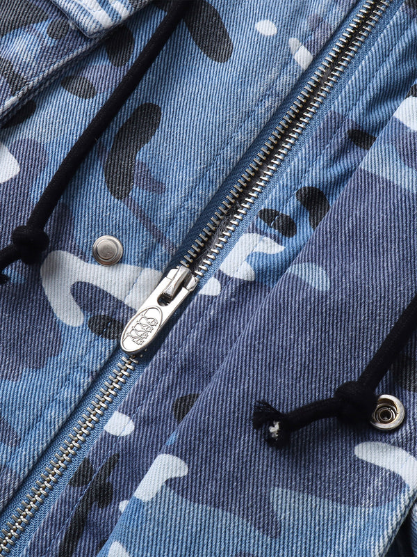 ECLIPSE OF THE BLOOD MOON BLUE CAMOUFLAGE JACKET