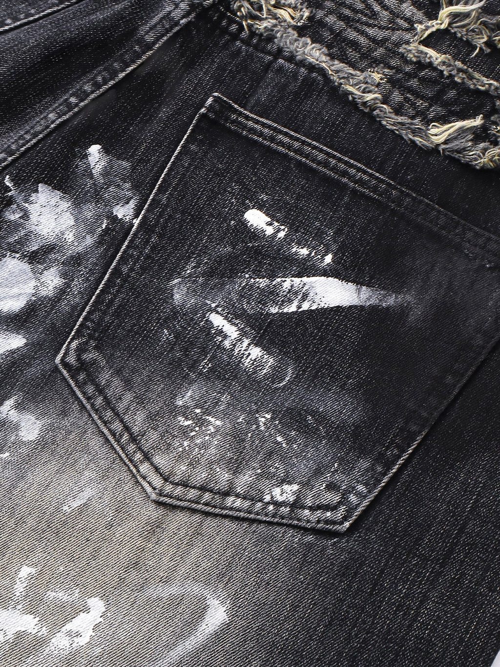 LUMINOUS DAWN GRAFFITI DISTRESSED JEANS