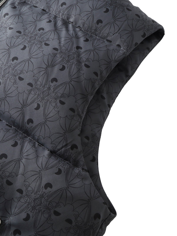 LUMINOUS DAWN BAT PATTERN DOWN VEST