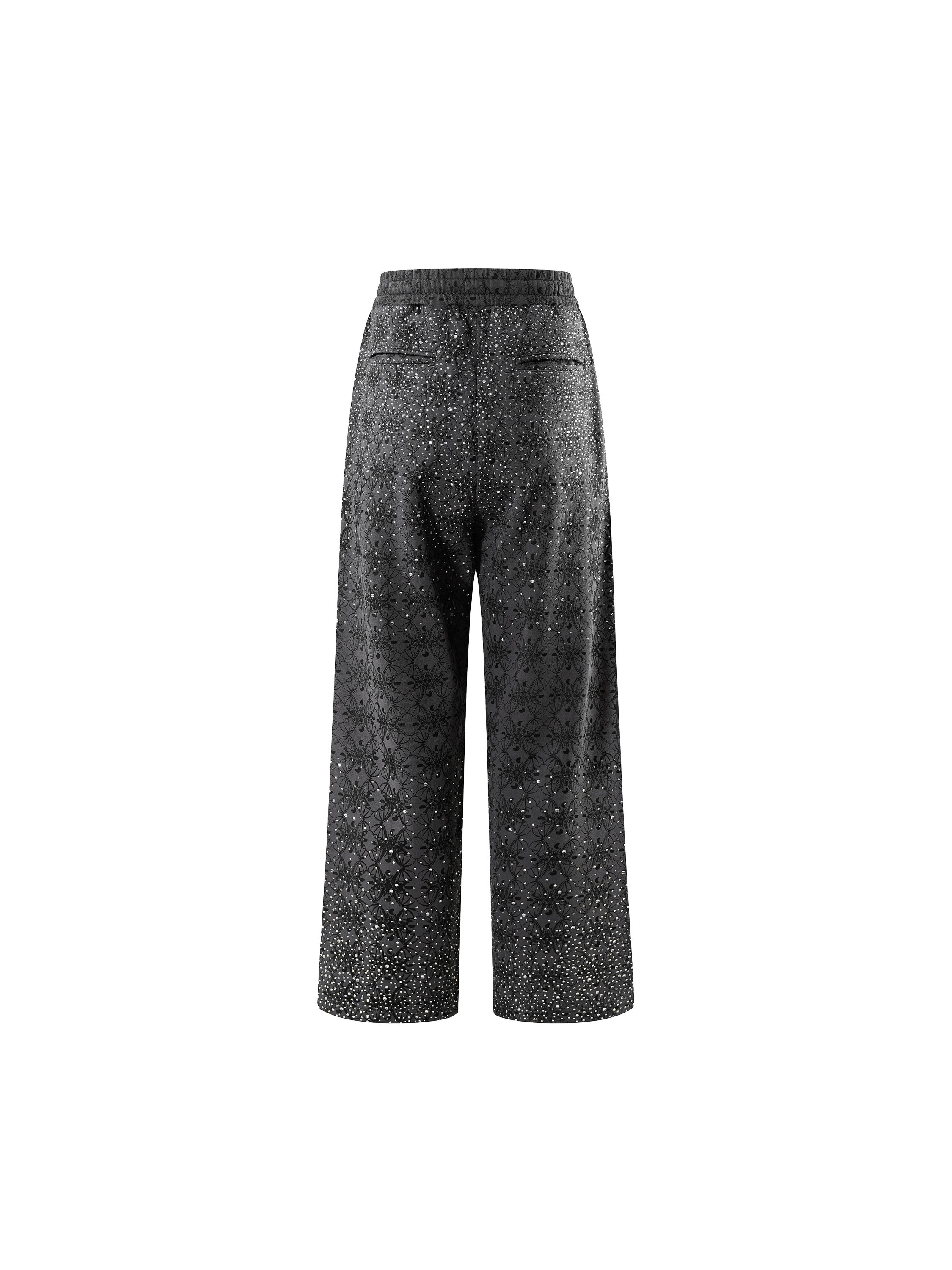 LUMINOUS DAWN DARK PATTERN RHINESTONE PANTS