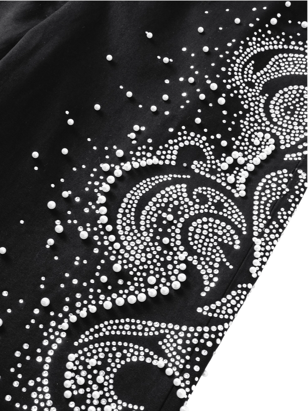 LUMINOUS DAWN PEARL RHINESTONE DRESS TROUSERS