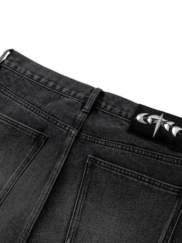 LUMINOUS DAWN RHINESTONE CROPPED JEANS