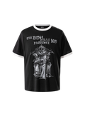 TBHNP Luminous Dawn sketch knight rhinestone ringer tee — men's streetwear graphic tee