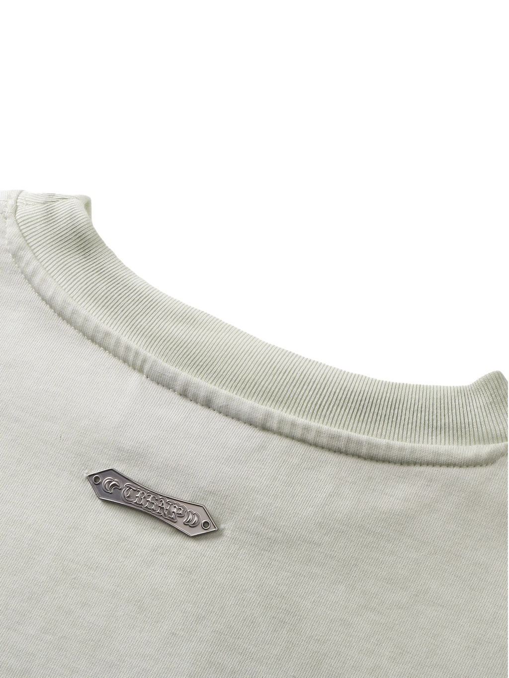 TBHNP Luminous Dawn knight badge washed t-shirt, white — men's streetwear graphic tee