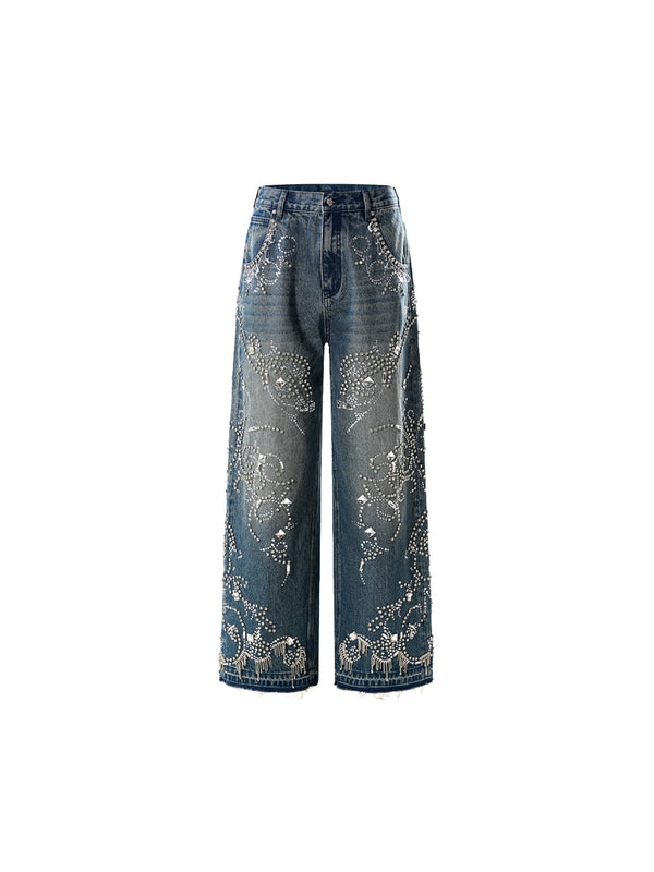 LUMINOUS DAWN RHINESTONE JEANS