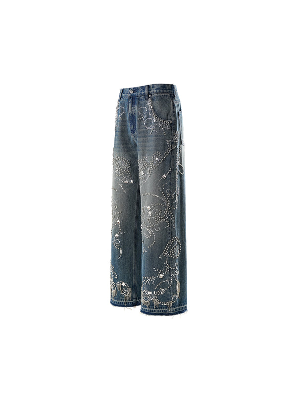 LUMINOUS DAWN RHINESTONE JEANS