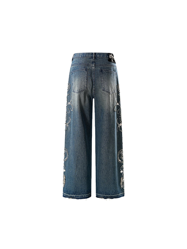 LUMINOUS DAWN RHINESTONE JEANS