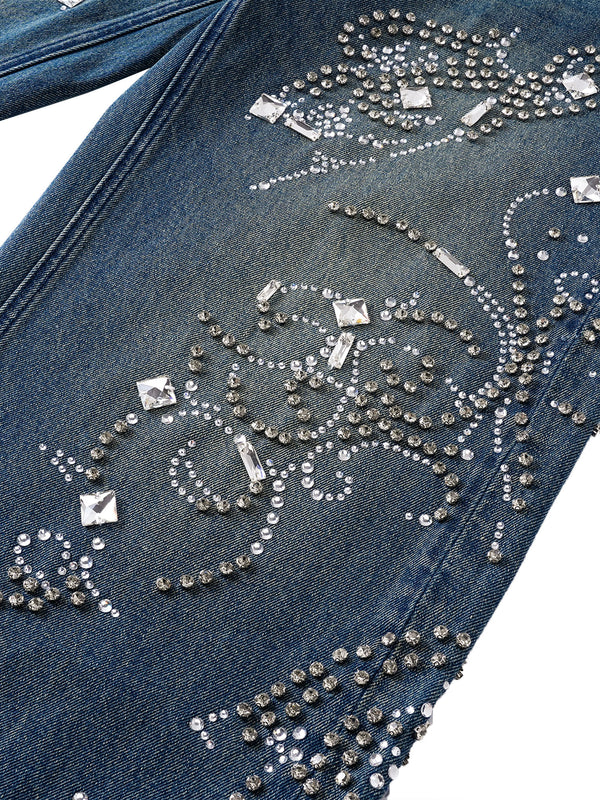 LUMINOUS DAWN RHINESTONE JEANS