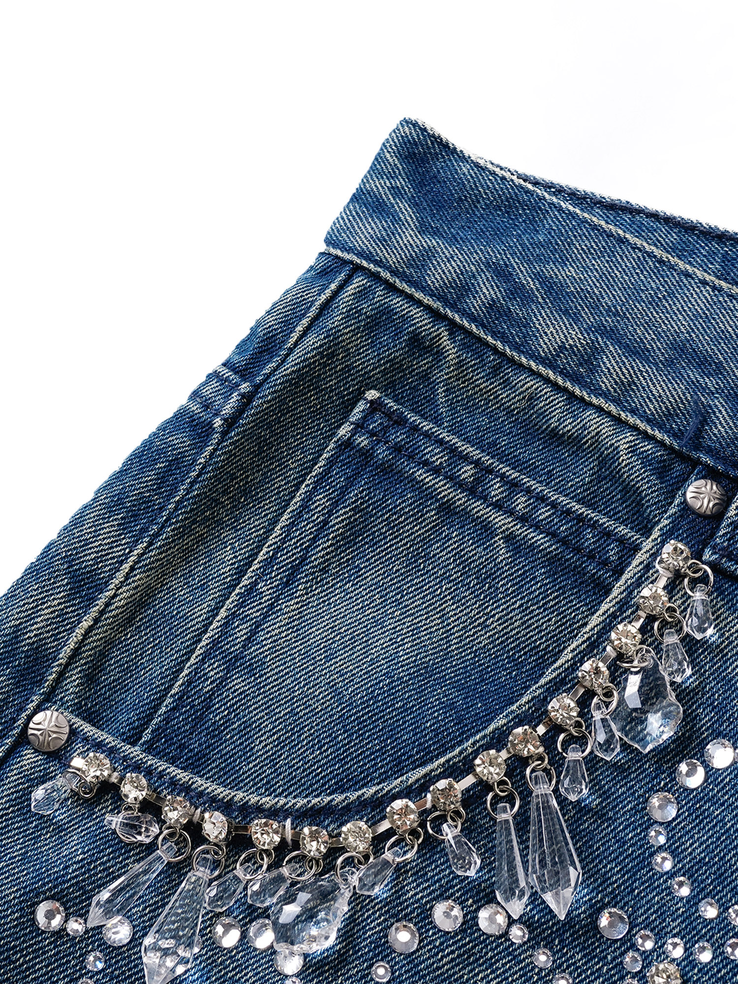 LUMINOUS DAWN RHINESTONE JEANS