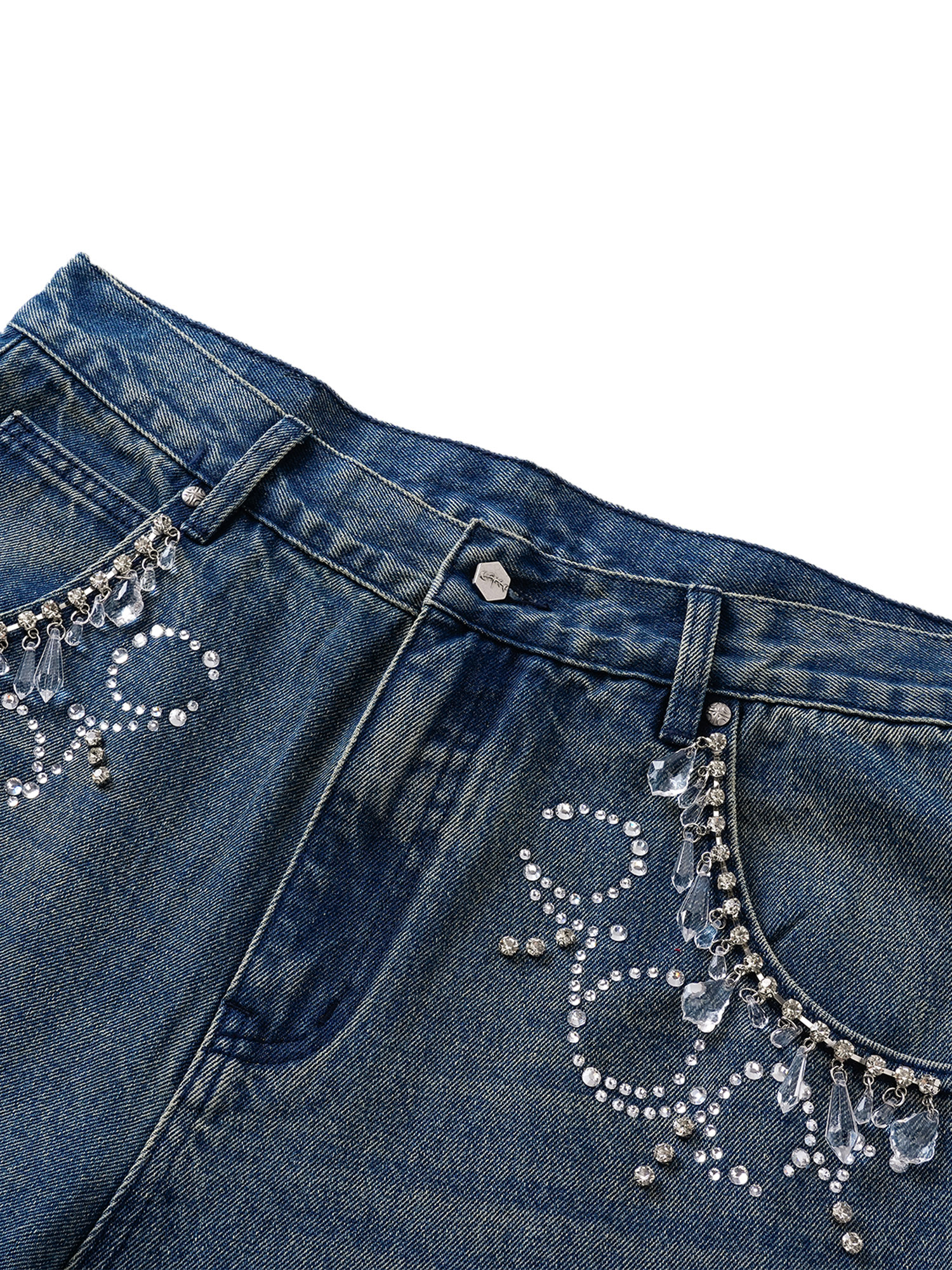 LUMINOUS DAWN RHINESTONE JEANS