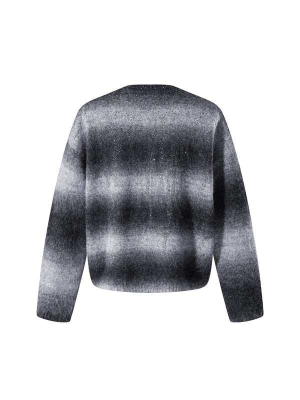 LUMINOUS DAWN RHINESTONE MOHAIR SWEATER