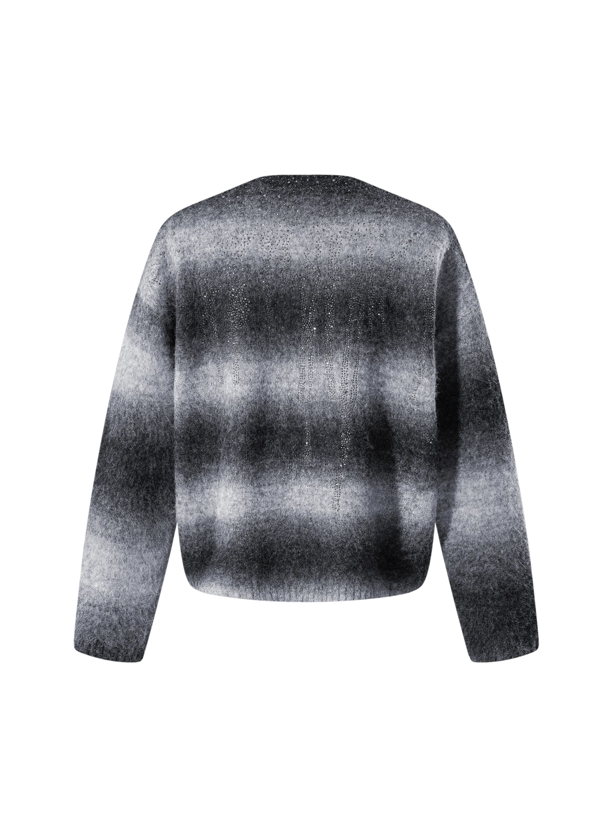 TBHNP Luminous Dawn rhinestone mohair knit sweater — men's streetwear fuzzy knit jumper