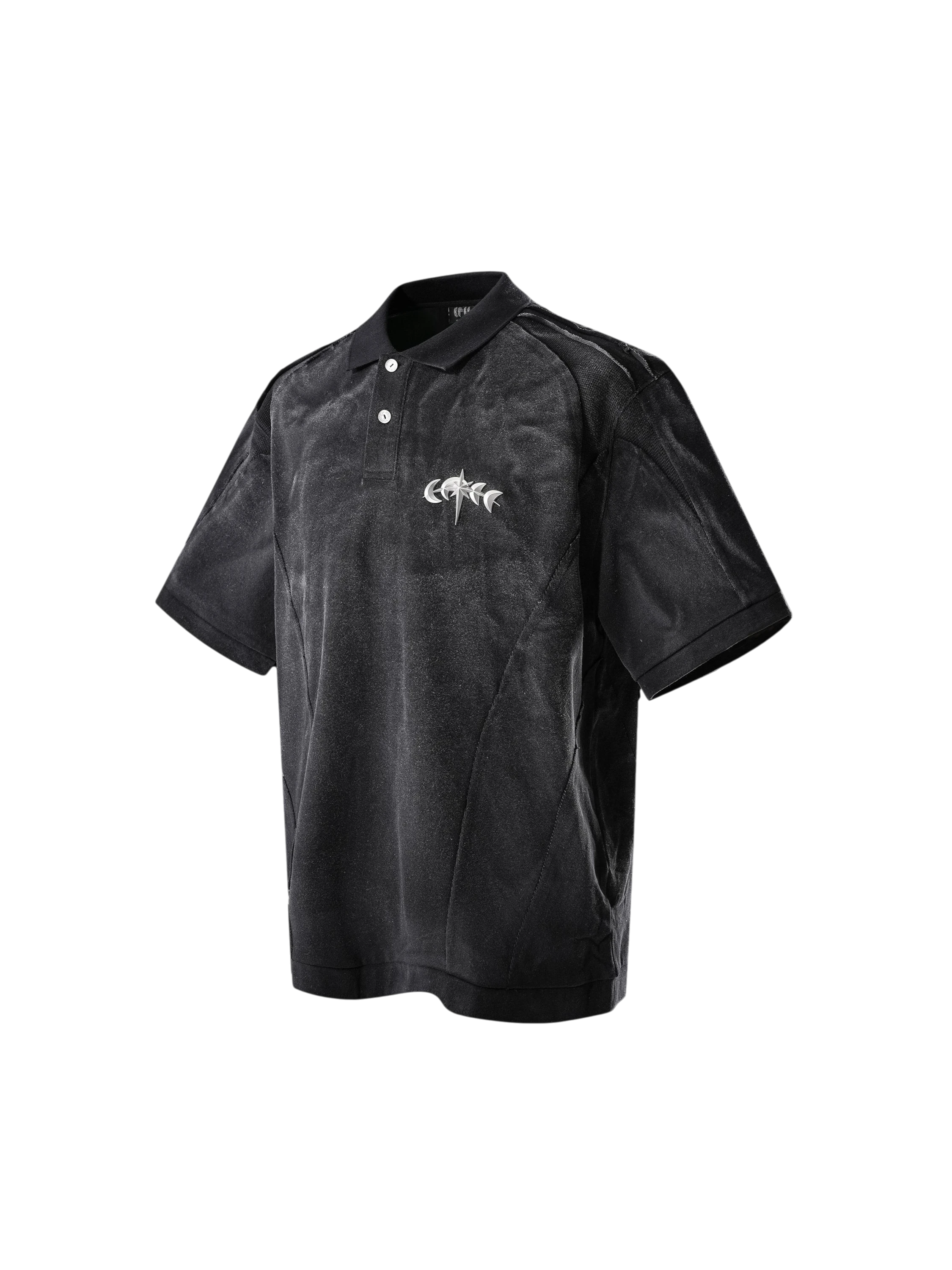 TBHNP Luminous Dawn structured seam polo shirt — men's streetwear short-sleeve polo