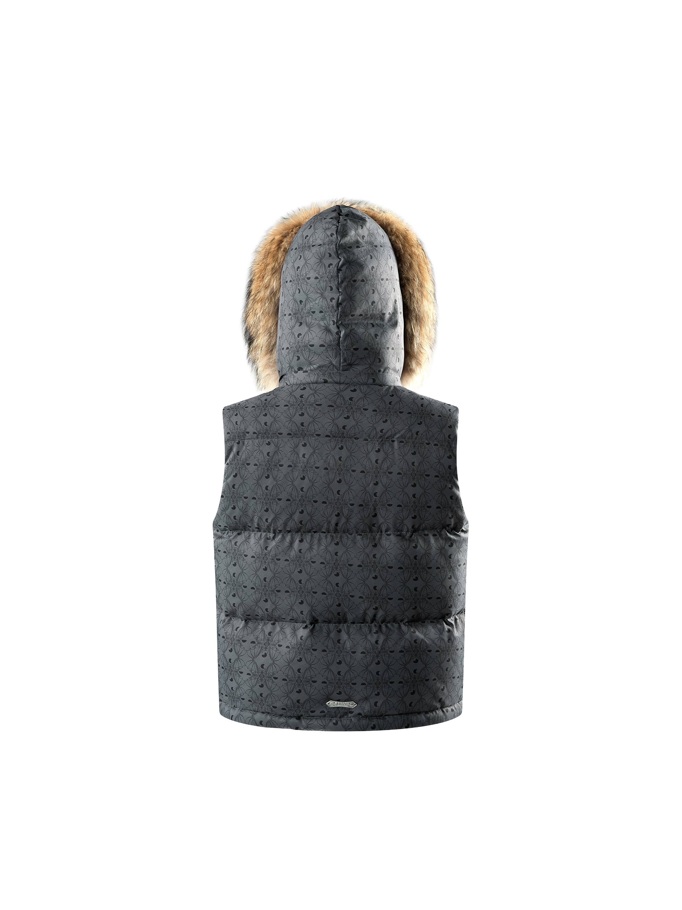 LUMINOUS DAWN BAT PATTERN DOWN VEST