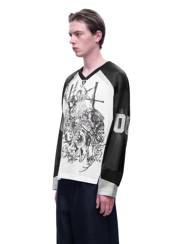 LUMINOUS DAWN SWORDSHIELD SPECTER PRINTED RUGBY L/S TEE