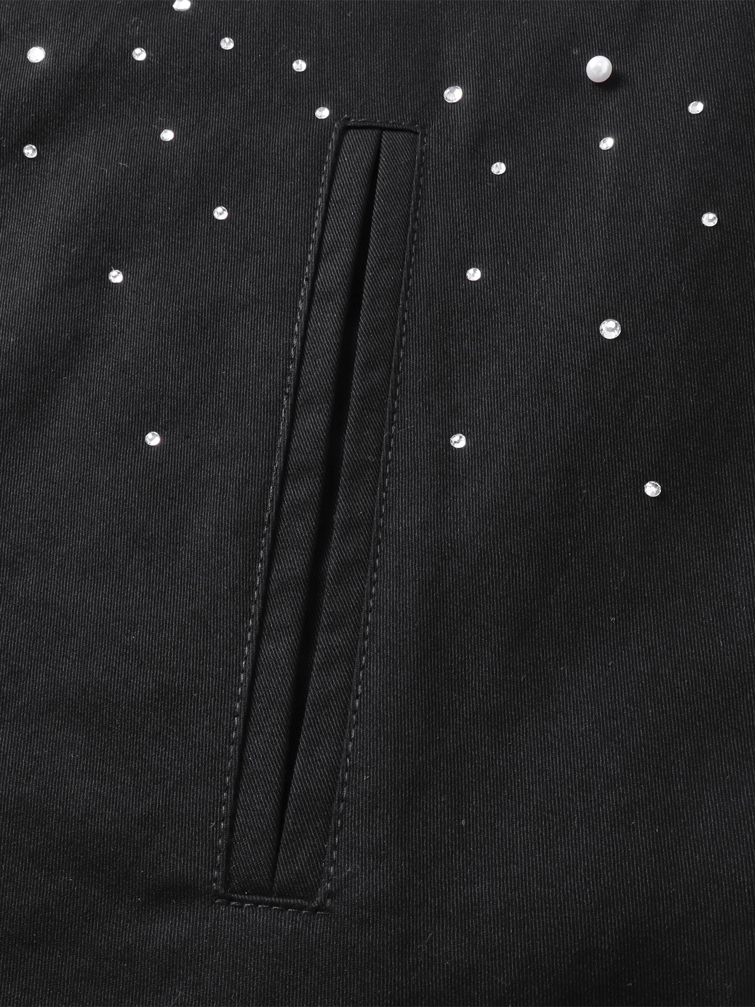 LUMINOUS DAWN PEARL RHINESTONE ZIP JACKET