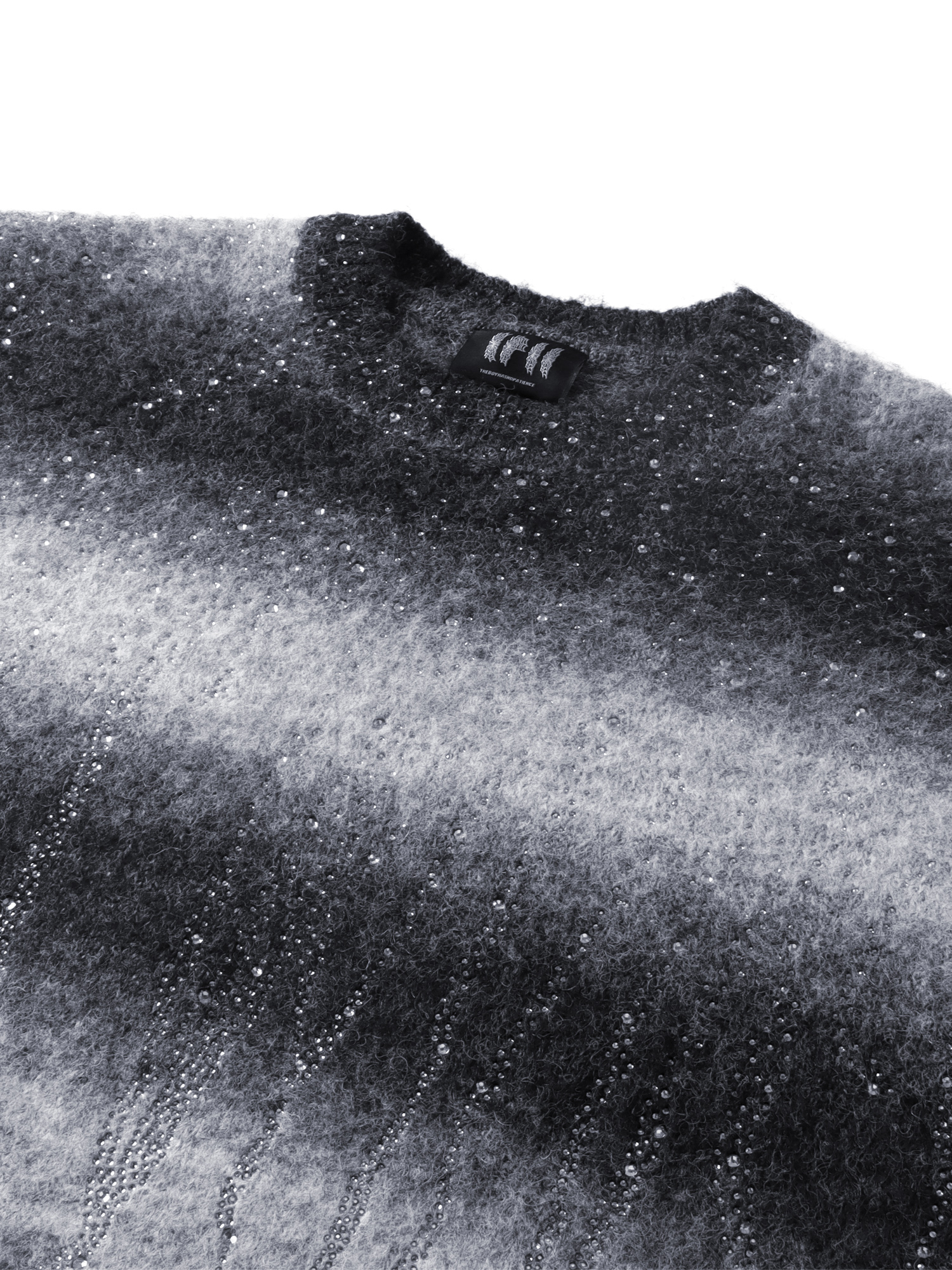 LUMINOUS DAWN RHINESTONE MOHAIR SWEATER