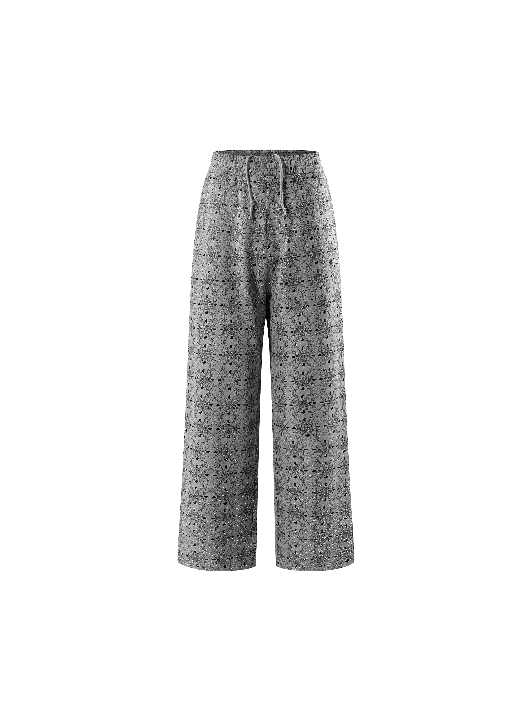 LUMINOUS DAWN DARK PATTERN RHINESTONE PANTS
