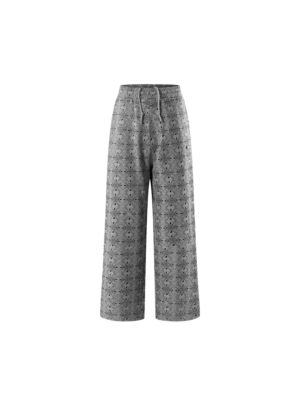LUMINOUS DAWN DARK PATTERN RHINESTONE PANTS