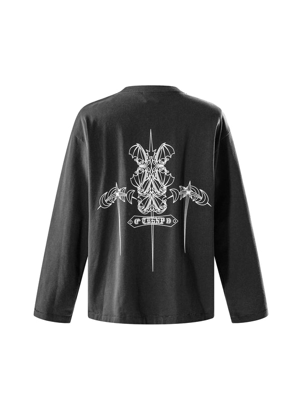 LUMINOUS DAWN FLOCKED L/S TEE