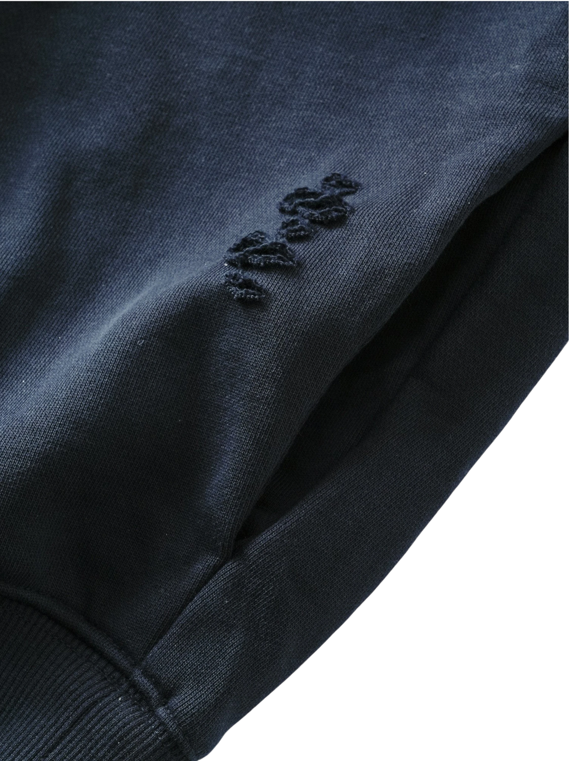 TBHNP Disciple slash-destroyed printed hoodie, blue-grey — men's streetwear hoodie