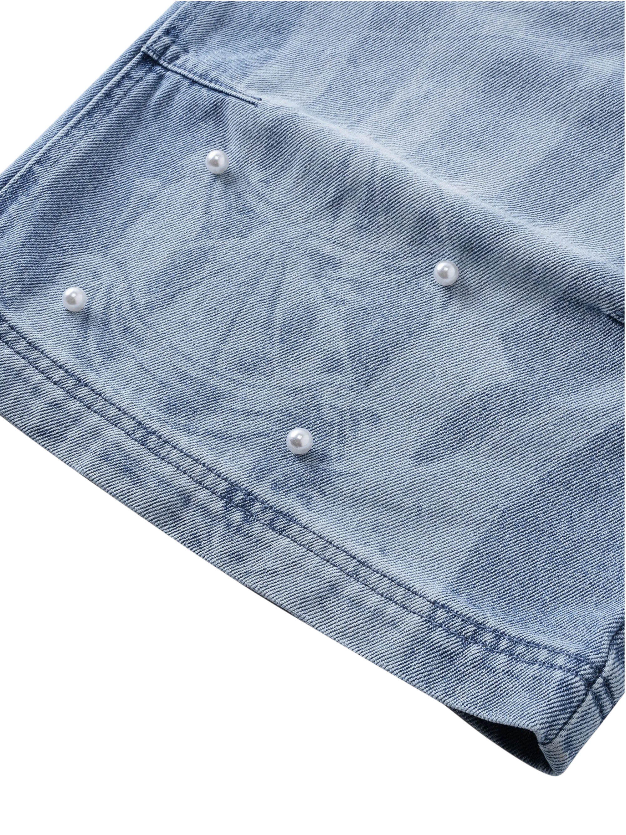 TBHNP Luminous Dawn pearl armor cropped wide-leg jeans — men's streetwear denim