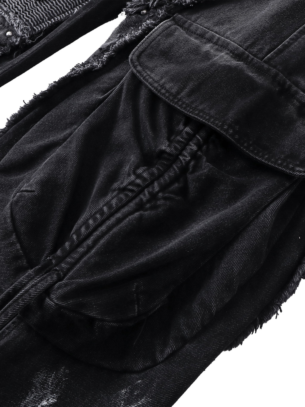 LUMINOUS DAWN RIVET RIBBON BAGGY JEANS