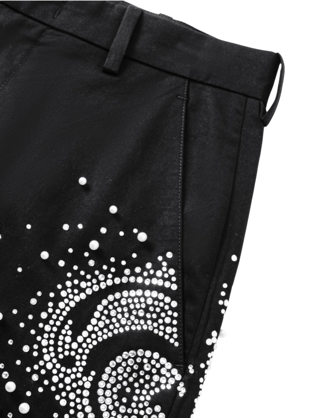 LUMINOUS DAWN PEARL RHINESTONE DRESS TROUSERS