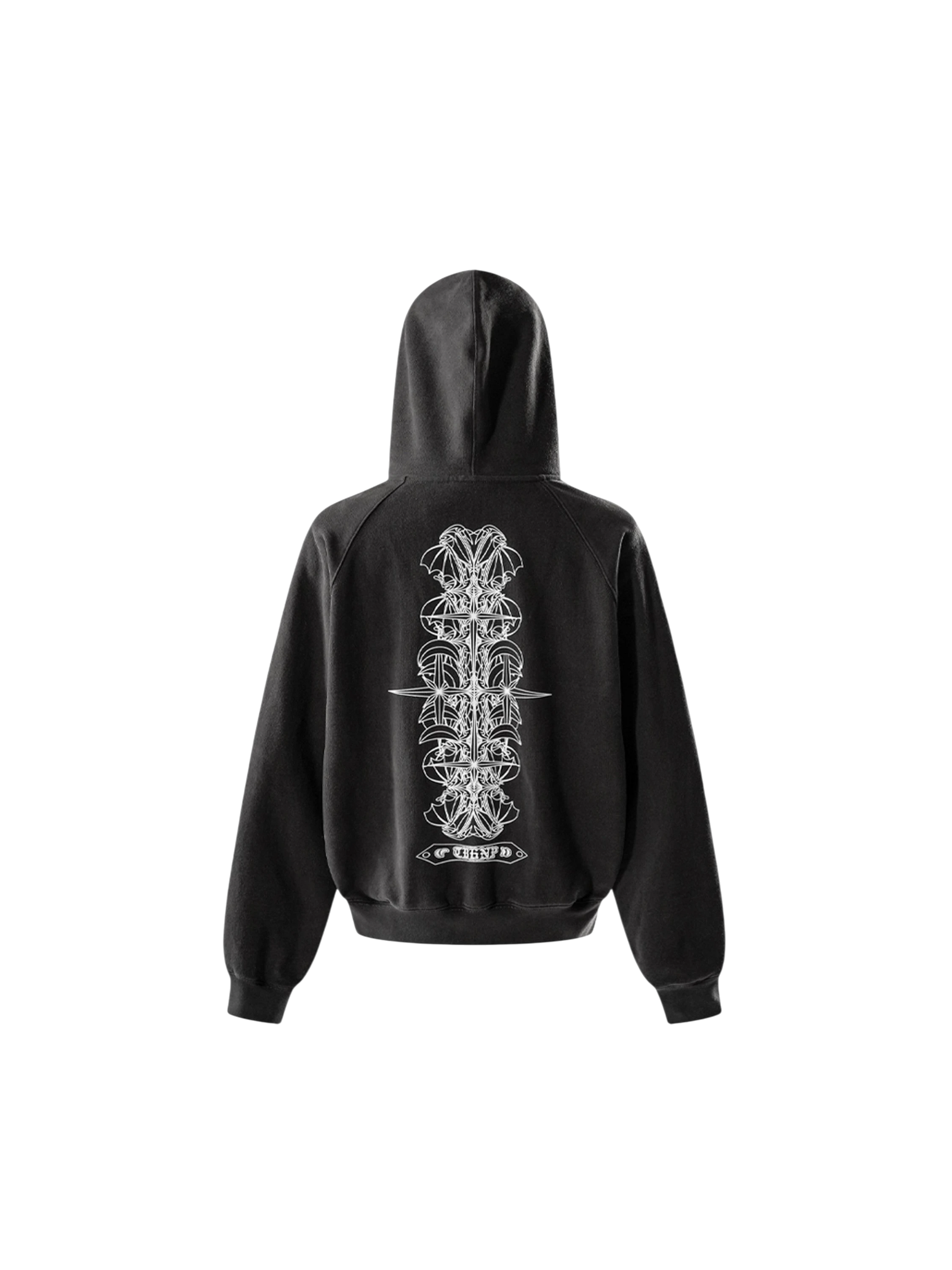 TBHNP Luminous Dawn flocked logo pullover hoodie — men's streetwear hoodie