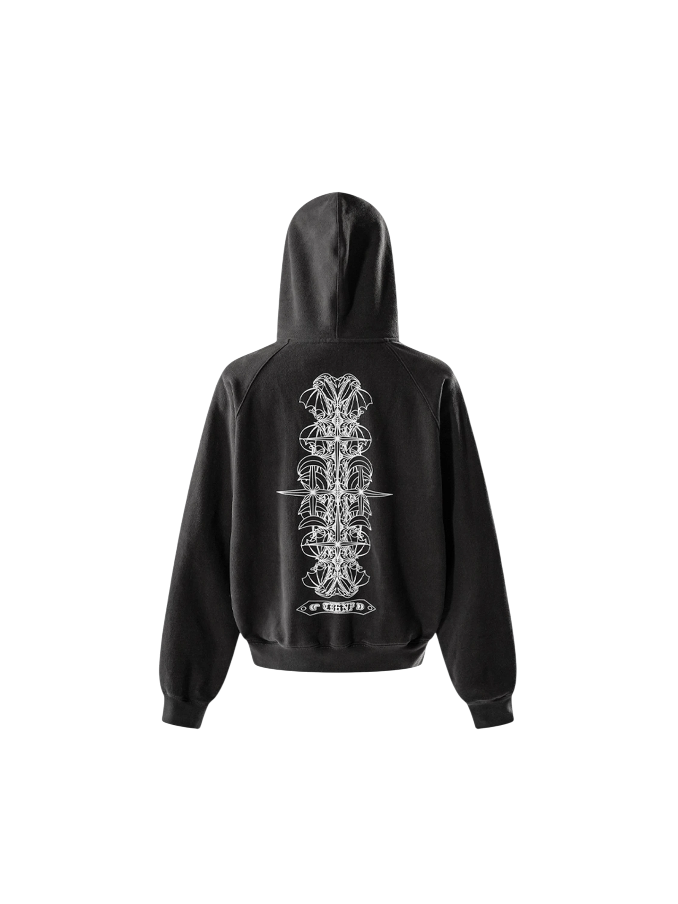 TBHNP Luminous Dawn flocked logo pullover hoodie — men's streetwear hoodie