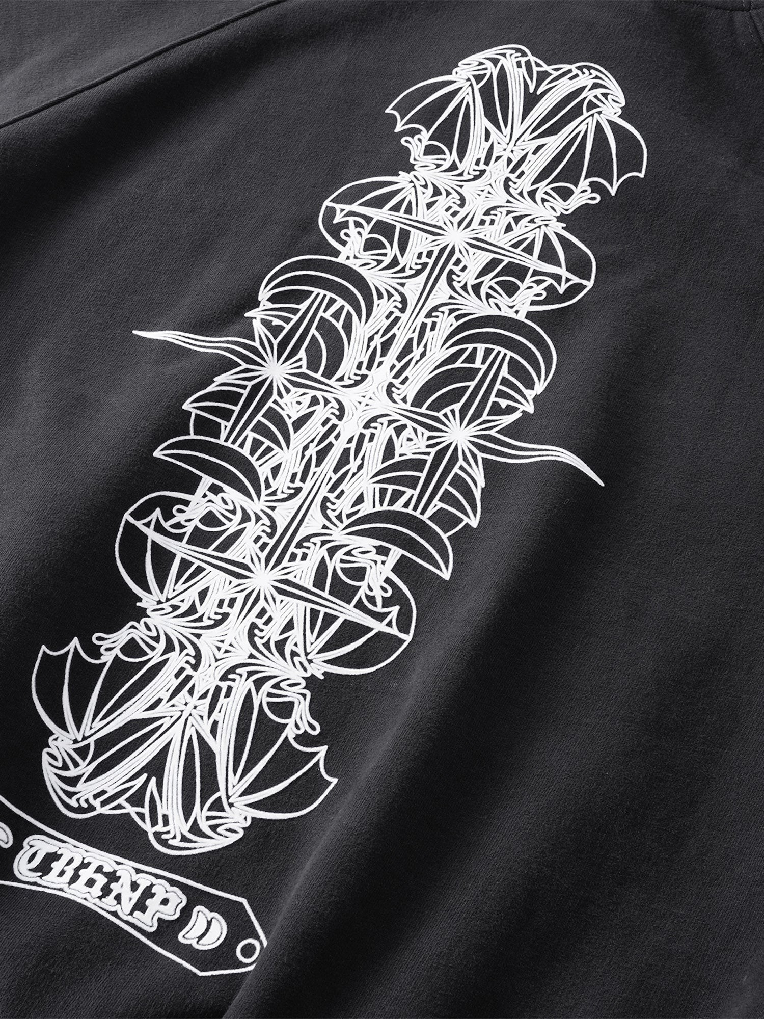 TBHNP Luminous Dawn flocked logo pullover hoodie — men's streetwear hoodie