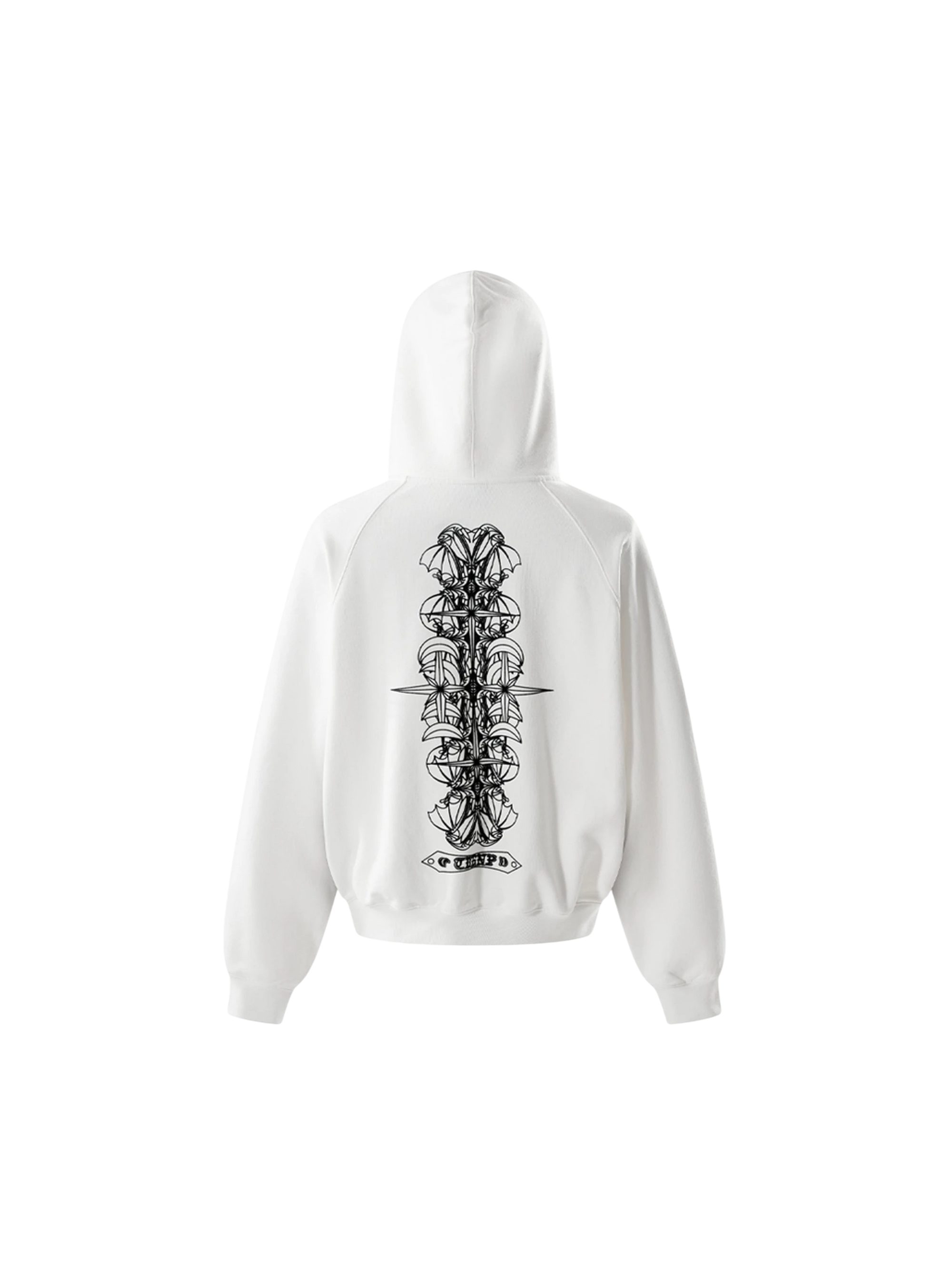 TBHNP Luminous Dawn flocked logo pullover hoodie — men's streetwear hoodie