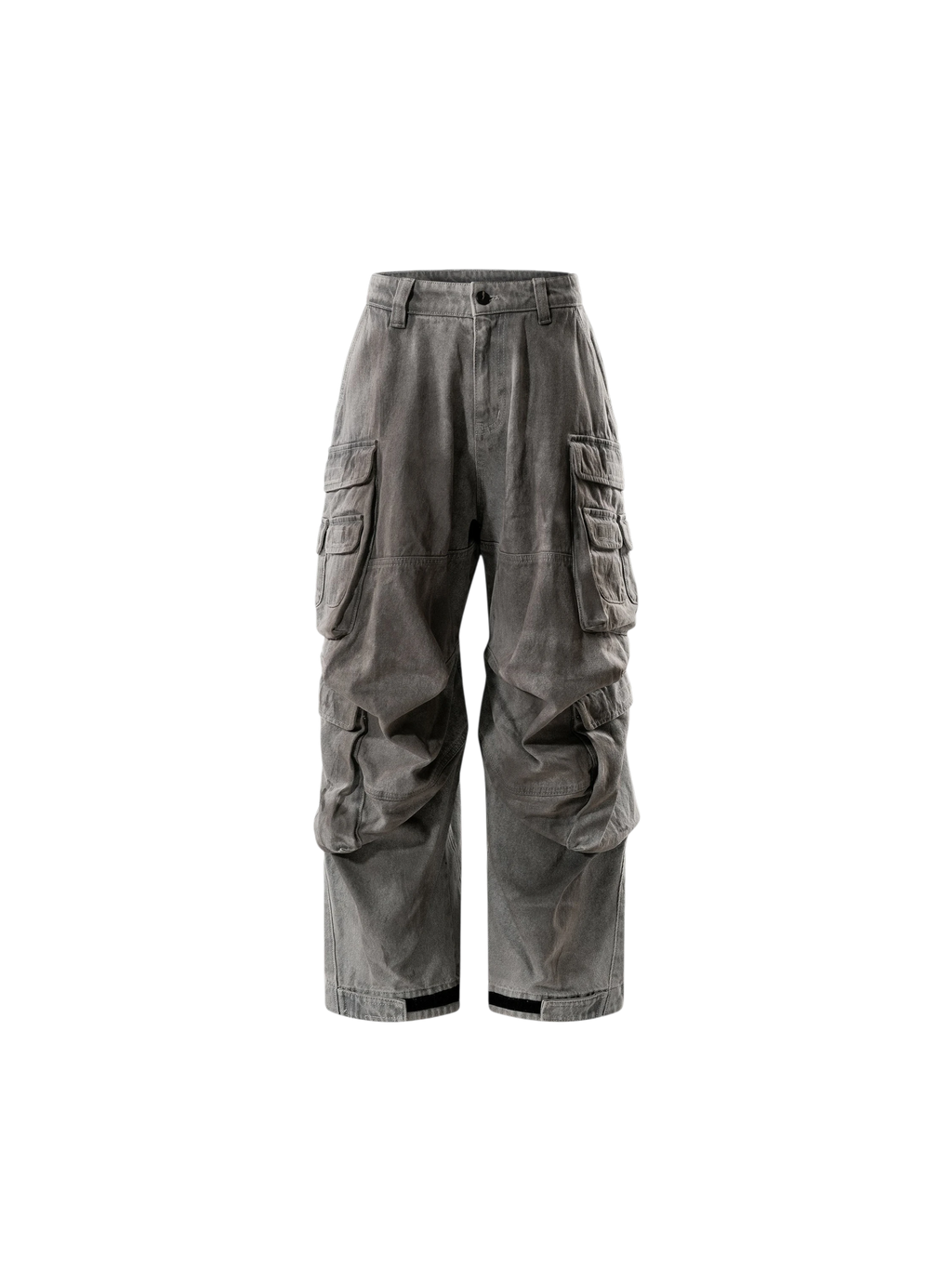 TBHNP Disciple mud-dyed multi-pocket baggy cargo pants — men's streetwear cargo pants