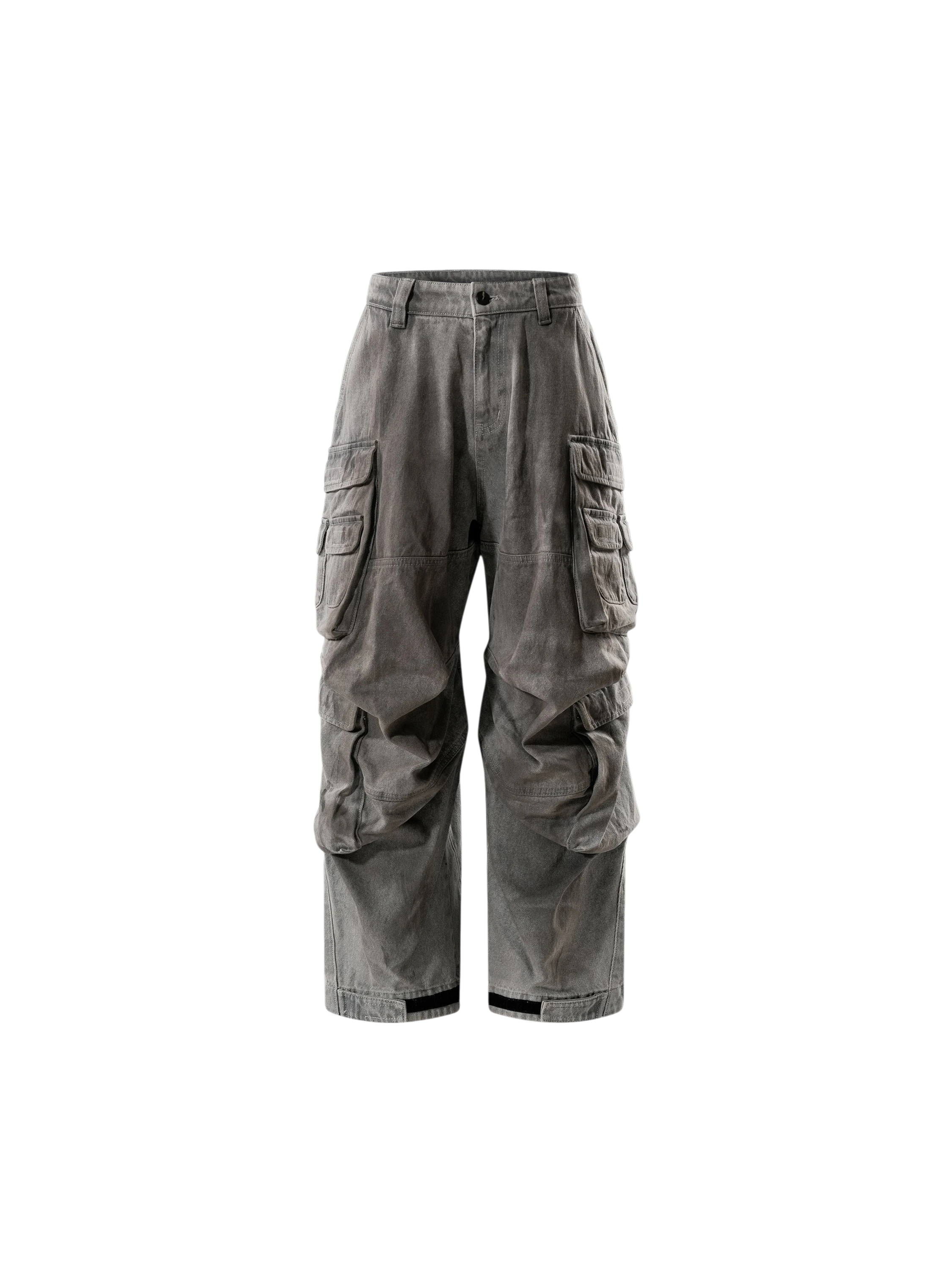 TBHNP Disciple mud-dyed multi-pocket baggy cargo pants — men's streetwear cargo pants