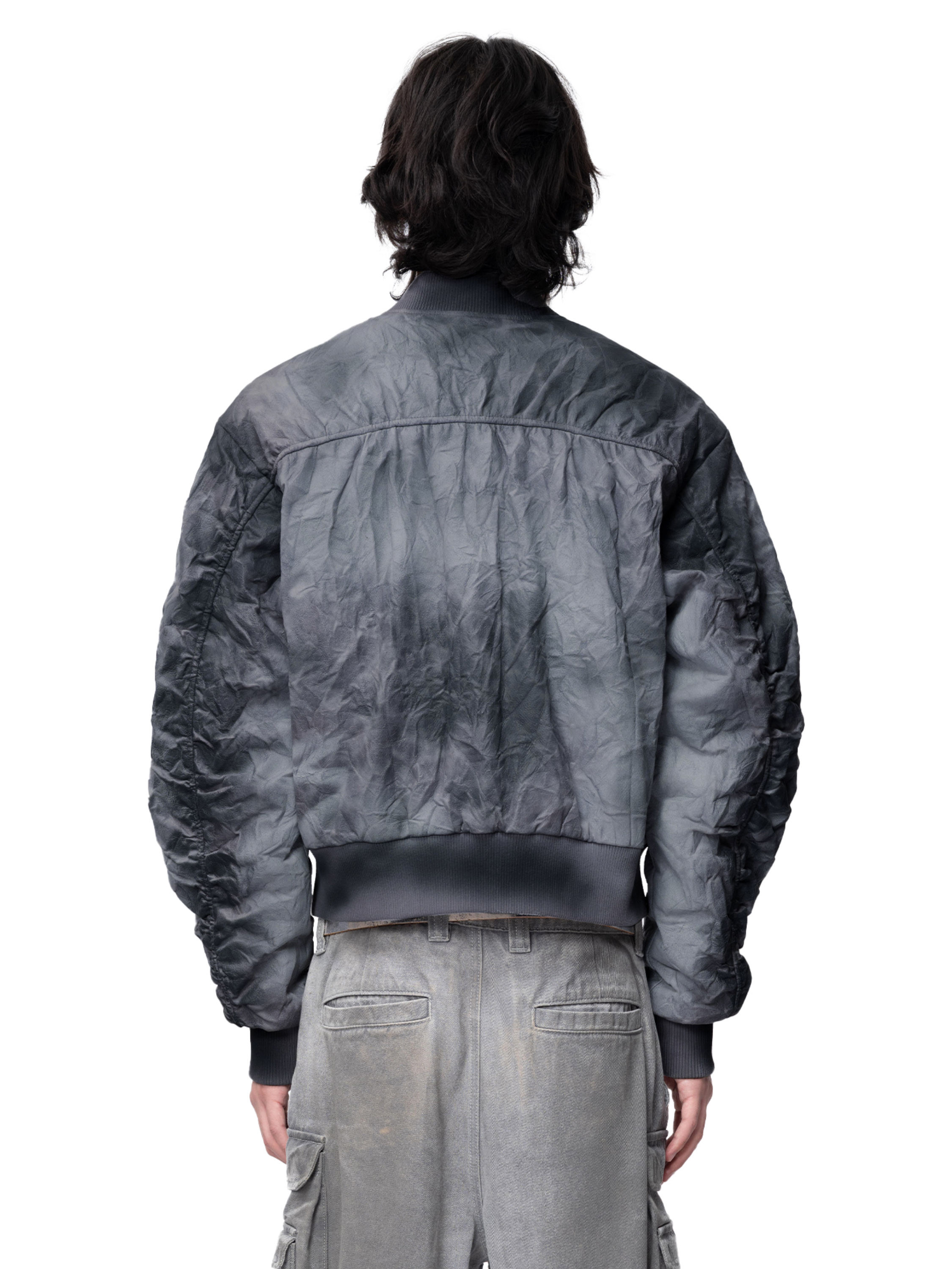 DISCIPLE WRINKLED SPRAY-PAINTED MA1 JACKET