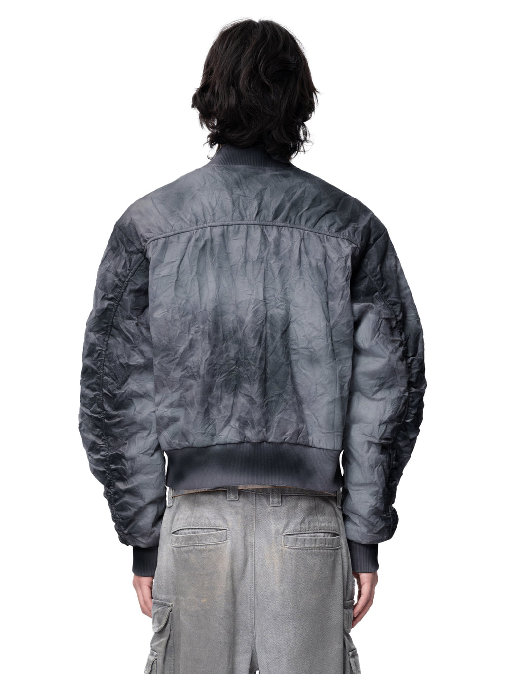DISCIPLE WRINKLED SPRAY-PAINTED MA1 JACKET
