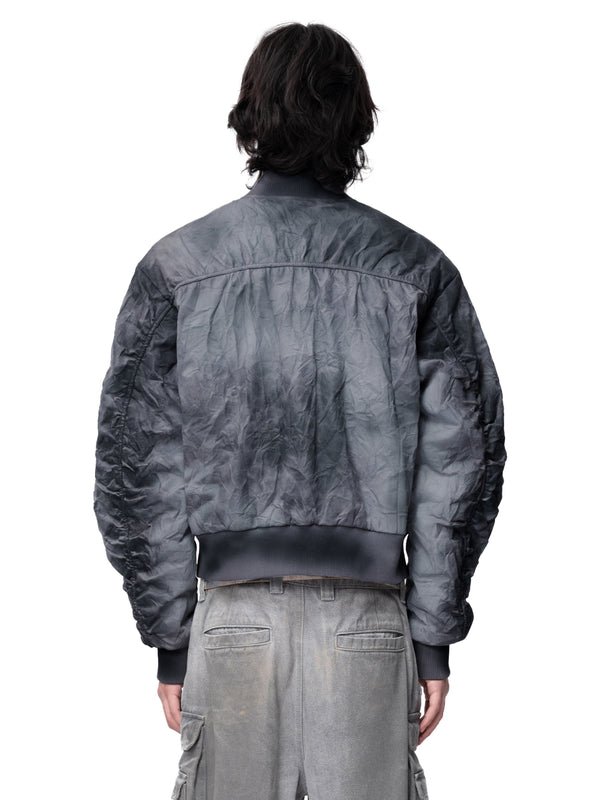 DISCIPLE WRINKLED SPRAY-PAINTED MA1 JACKET