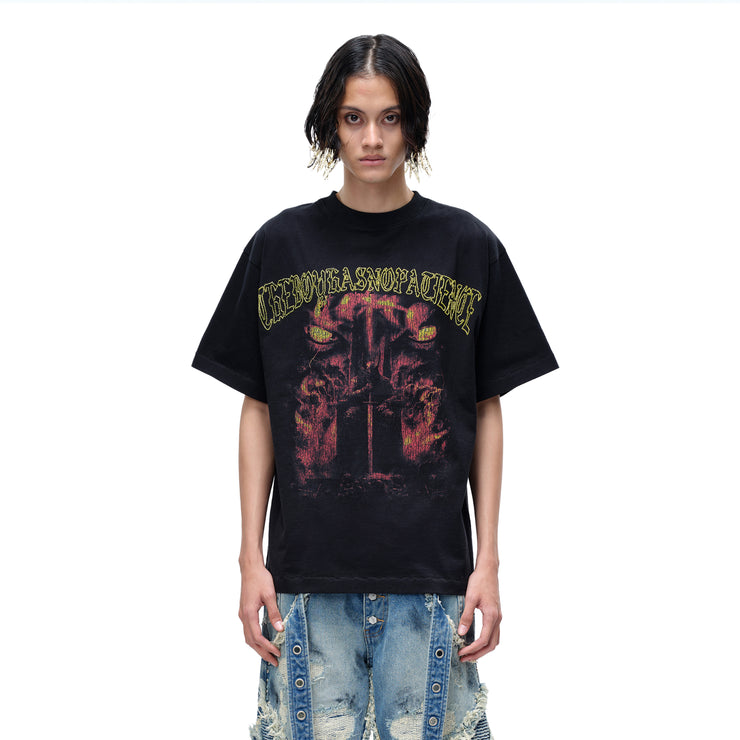 LUMINOUS DAWN DISTRESSED PATTERN S/S TEE